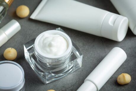 Variety of skincare items arranged on a table for craft your skincare essentials.