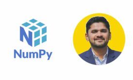 visual of numpy logo, a python library for data analysis, essential for python numpy tutorial