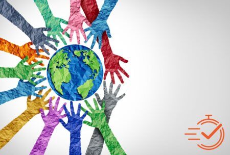 Hands reaching out to the earth, symbolizing cultural awareness.
