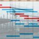 a computer screen displays a gantt chart in excel, illustrating a detailed construction schedule