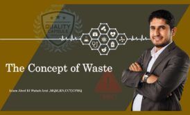 illustration depicting various types of waste with a focus on lean waste management principles for efficiency