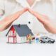 A house and car illustrate the need for home and car insurance to protect family assets.