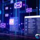 a dynamic visual representation of a microsoft outlook course, showcasing the flow of information