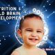 infographic illustrating the link between nutrition and child brain development, highlighting key nutrients and their benefits