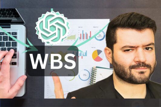 hussein attie explains ChatGPT for project management displaying the letters 