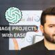 hussein attie explains project management ai, surrounded by data visualizations, offering a clear path to success