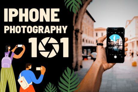 visual representation of an iPhone photography course, featuring the title 