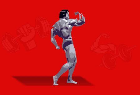 a man engages in a workout, lifting a dumbbell for weight training and bodybuilding exercises in a fitness environment